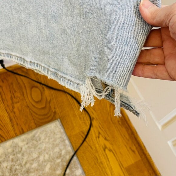 AE Dreamy Drape Baggy Curvy Ultra Wide Leg Jeans High Rise Distressed NWT 29 - Picture 6 of 11